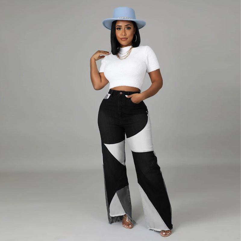 New Patchwork Women's Denim Pants