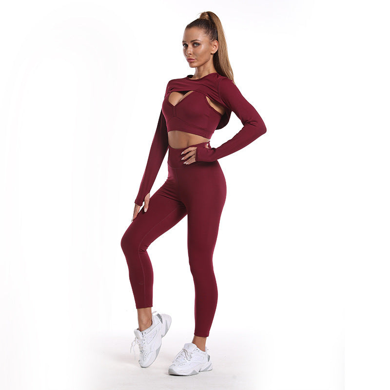 New 2026 Yoga Clothes Women's Tops Nude Butt Lift Pants Fitness Suits
