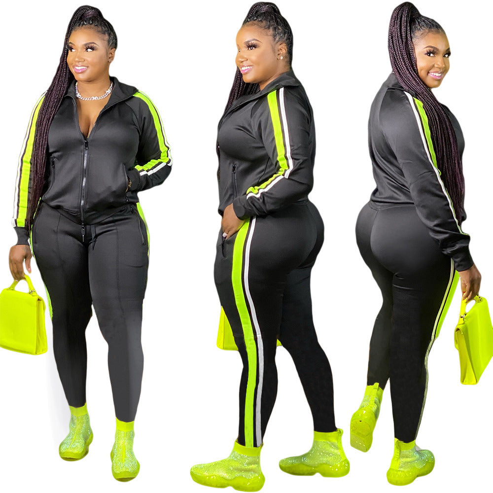 Natural Body Plus Casual stitching two-piece women's clothing