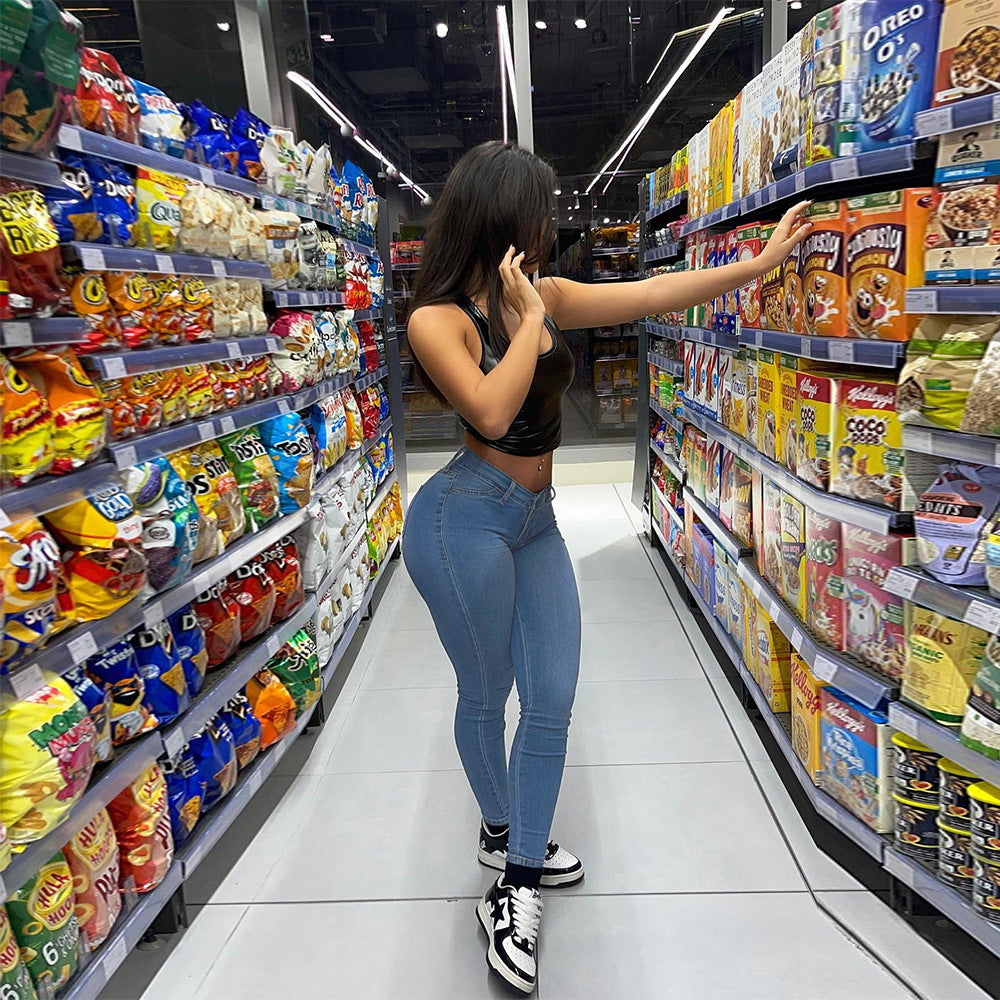 Sexy Hip Lifting Ins Style Stretch Jeans