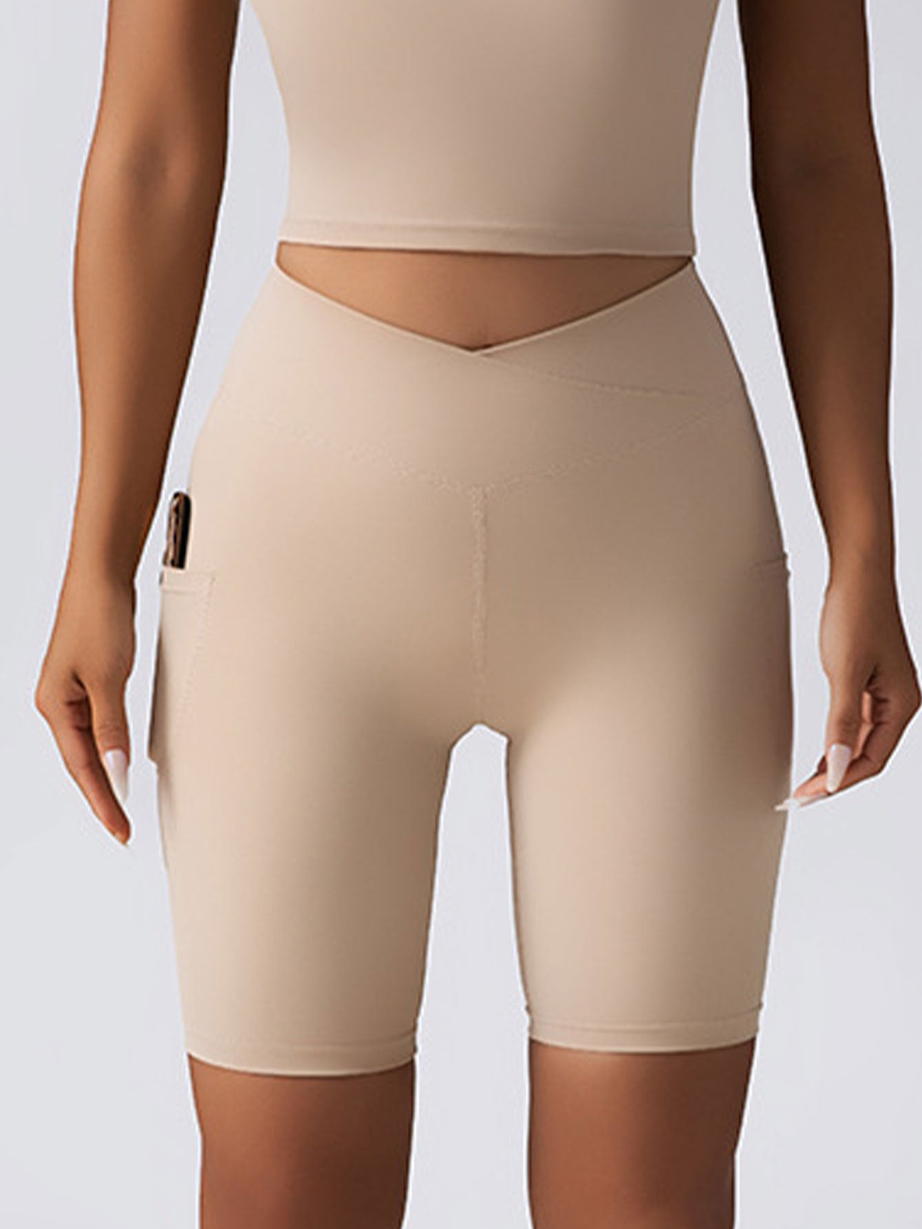 Butt Lift Leggings for Women – Seamless High Waist Yoga Gym Workout Running Volleyball Shorts With Pockets