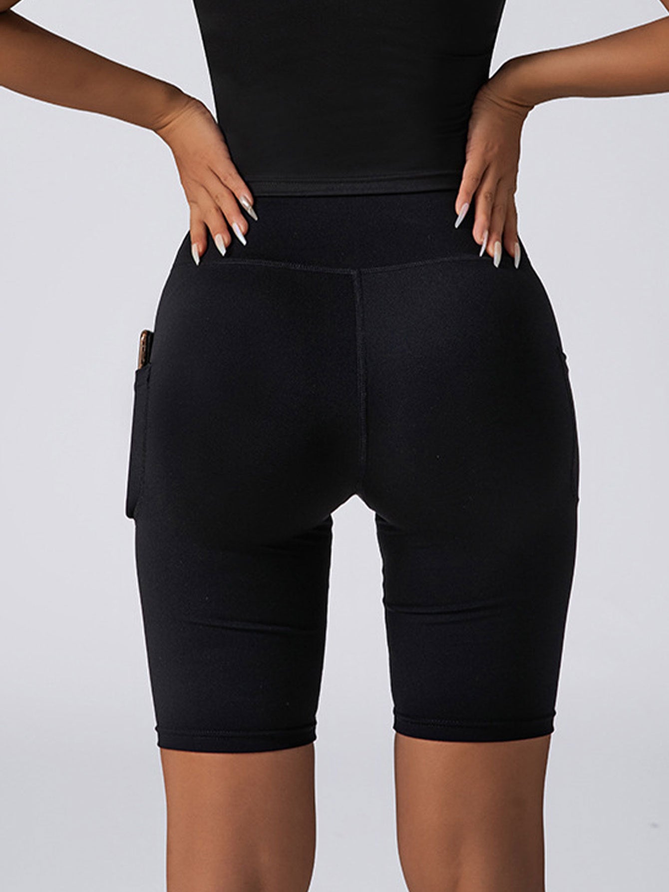 Butt Lift Leggings for Women – Seamless High Waist Yoga Gym Workout Running Volleyball Shorts With Pockets