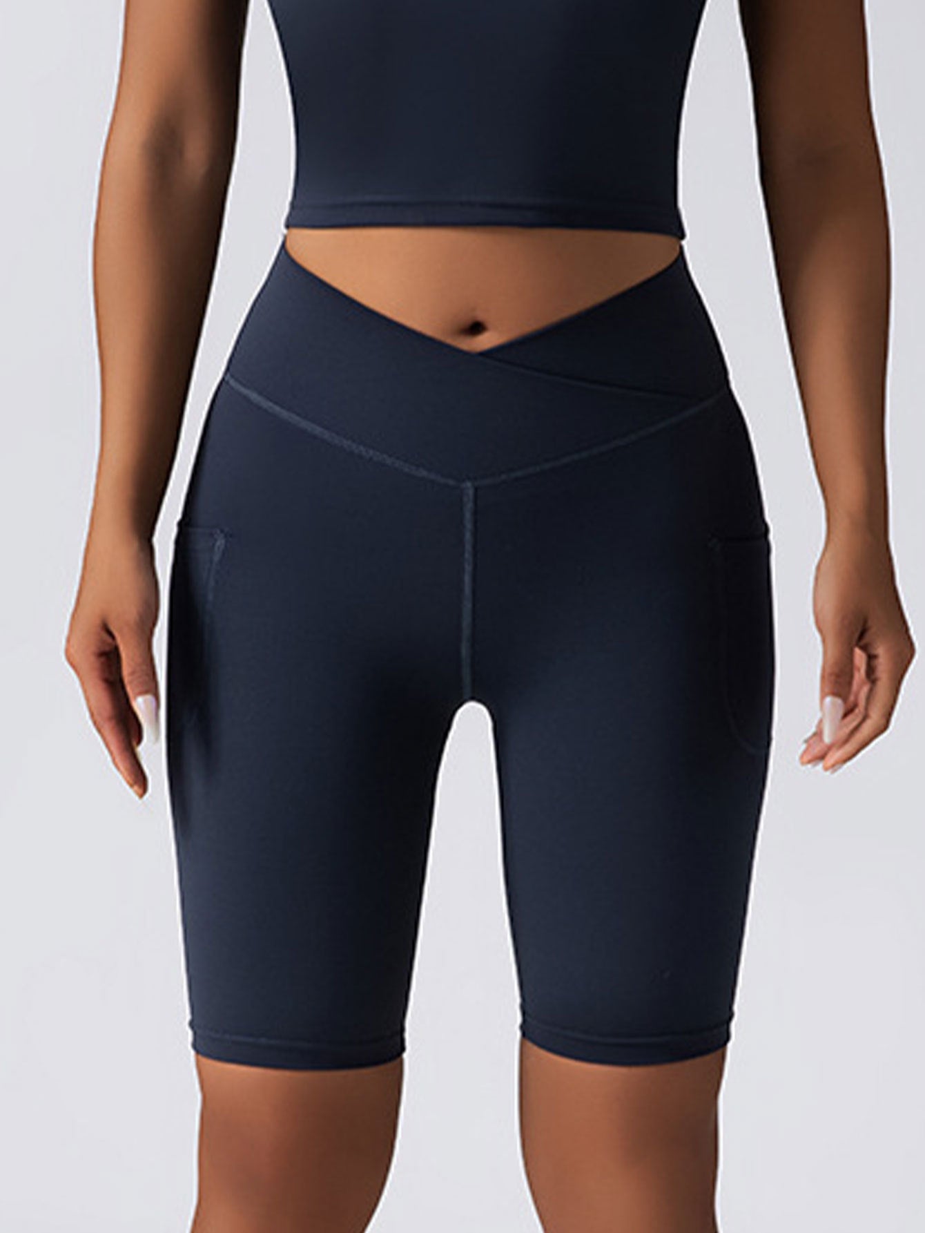Butt Lift Leggings for Women – Seamless High Waist Yoga Gym Workout Running Volleyball Shorts With Pockets