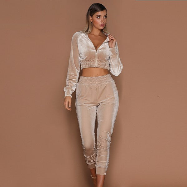 Autumn and winter suede Natural Body Fit Suit women's clothing