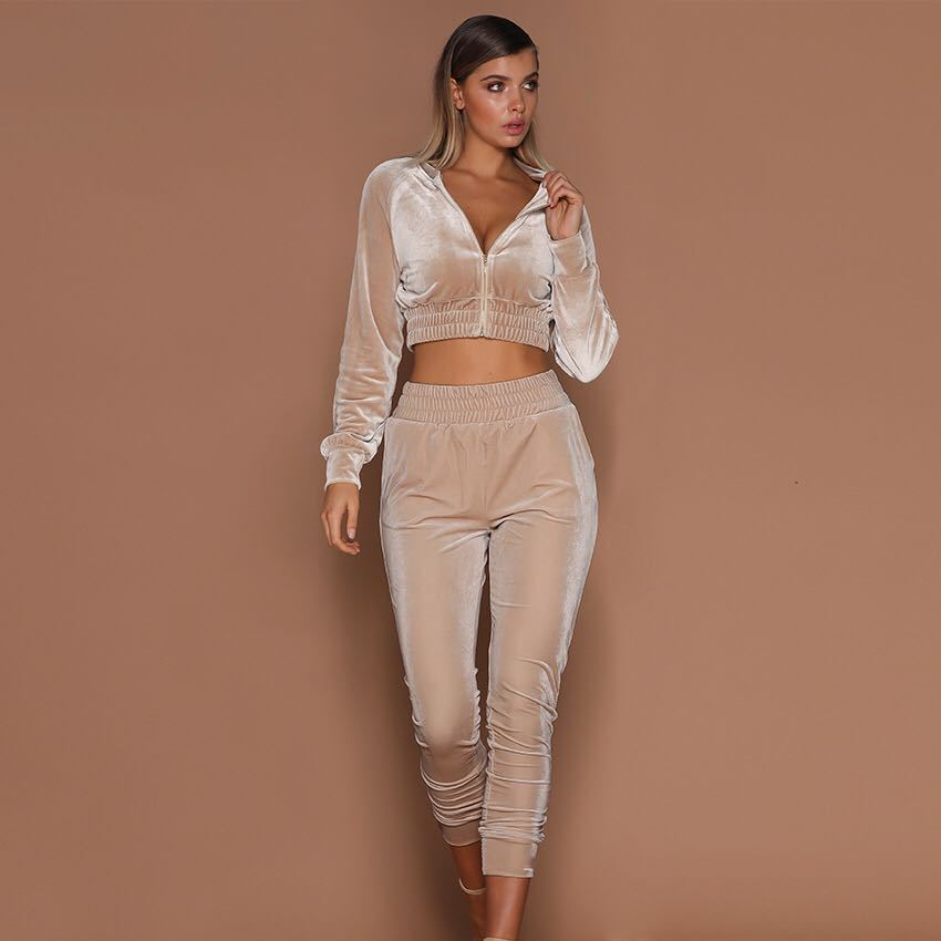 Autumn and winter suede Natural Body Fit Suit women's clothing