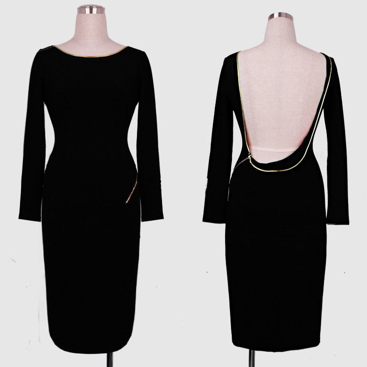 Natural Body Backless evening dress