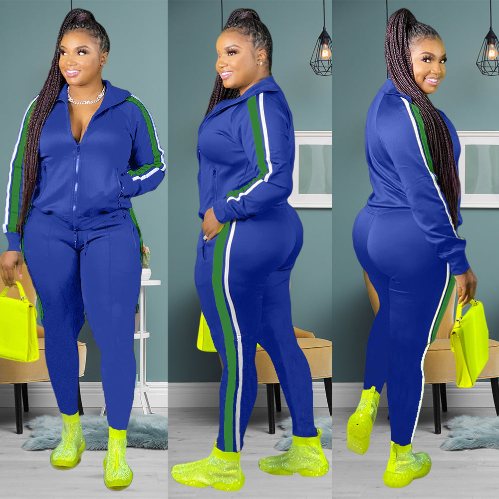 Natural Body Plus Casual stitching two-piece women's clothing