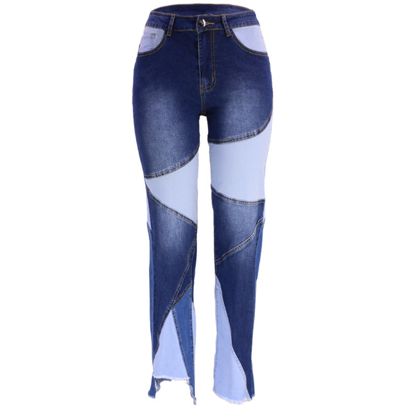 New Patchwork Women's Denim Pants