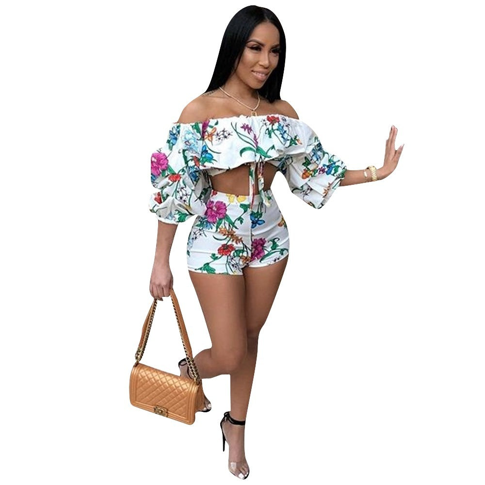 Natural Body's sexy digital printing pile sleeves two-piece