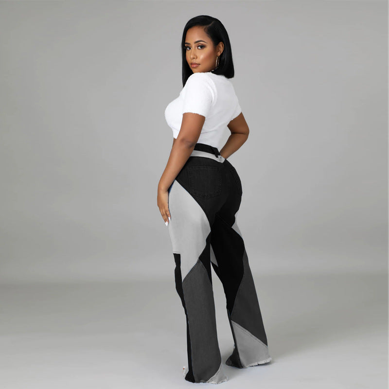 New Patchwork Women's Denim Pants