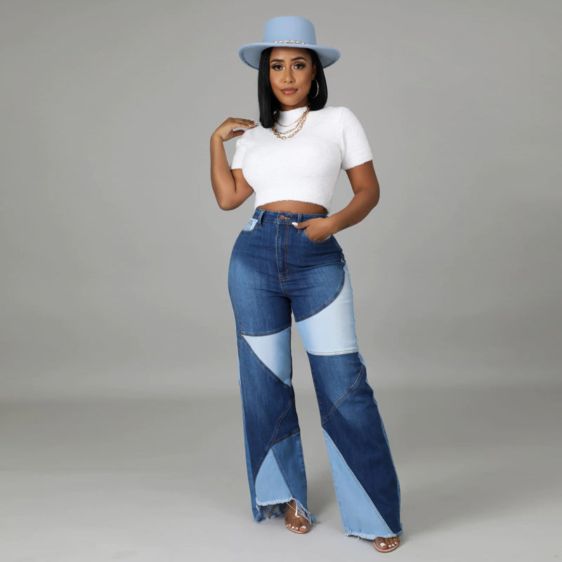 New Patchwork Women's Denim Pants