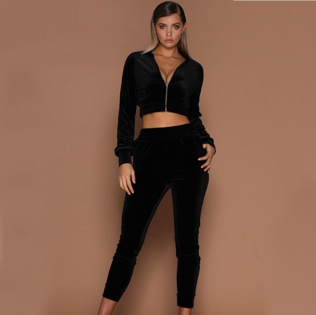 Autumn and winter suede Natural Body Fit Suit women's clothing