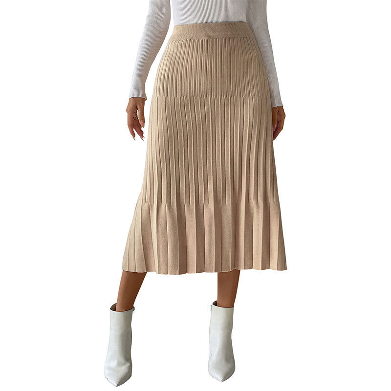 2026 New Pure Color All-matching Slim Fit Women's Skirt