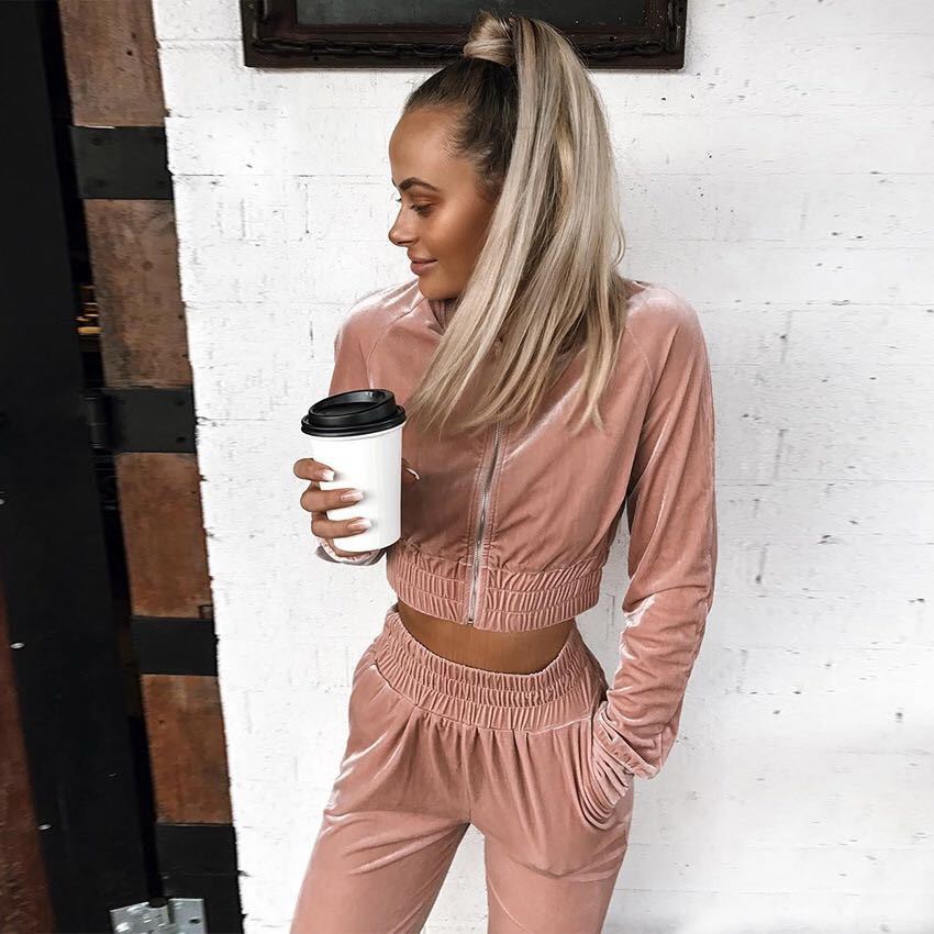 Autumn and winter suede Natural Body Fit Suit women's clothing