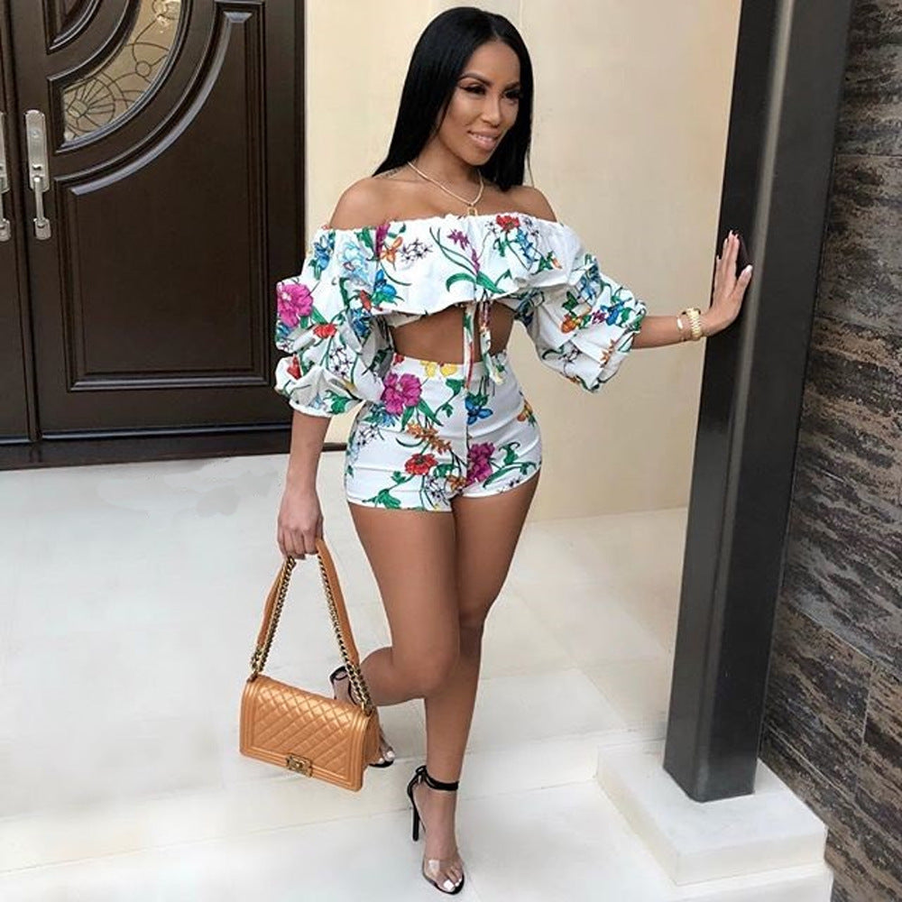 Natural Body's sexy digital printing pile sleeves two-piece