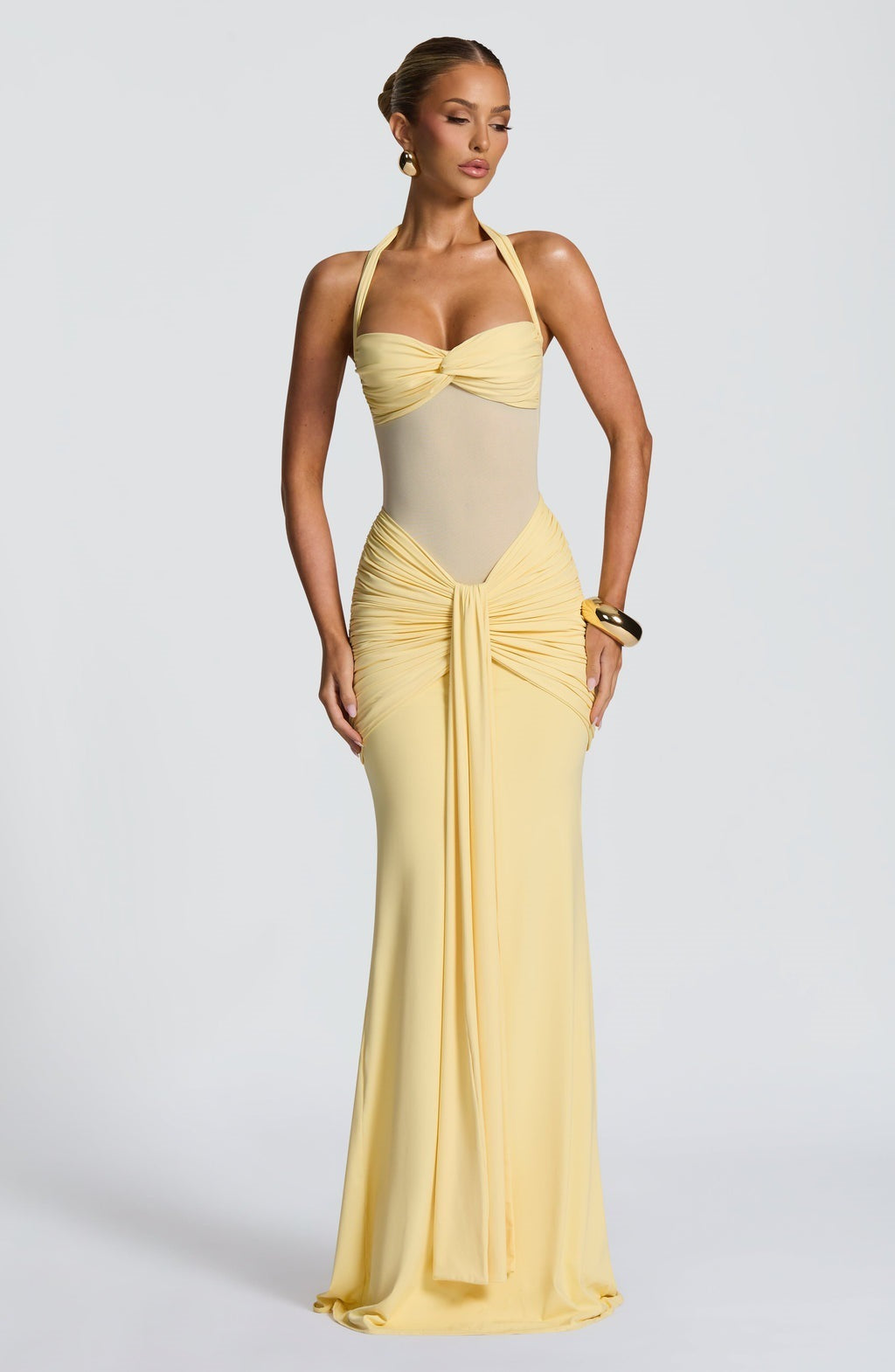 Natural Body Fashion Women’s Ribbon Slim-Fit Sheath Dress – Elegant & Chic