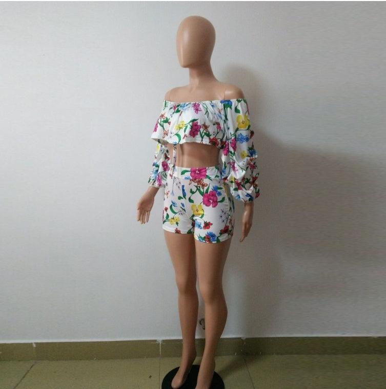 Natural Body's sexy digital printing pile sleeves two-piece