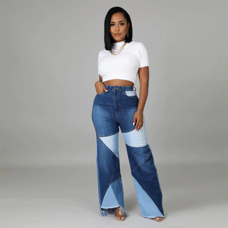 New Patchwork Women's Denim Pants