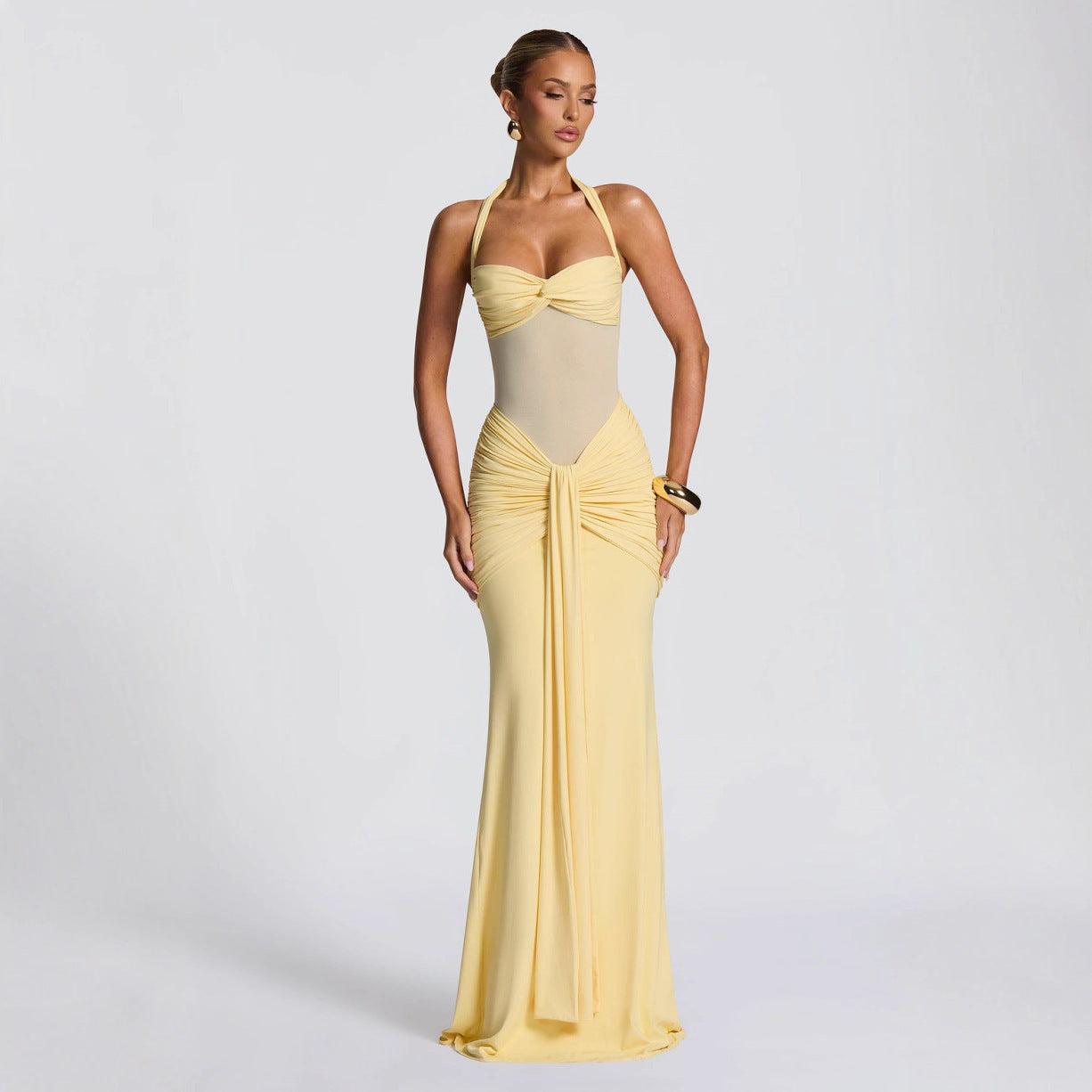 Natural Body Fashion Women’s Ribbon Slim-Fit Sheath Dress – Elegant & Chic