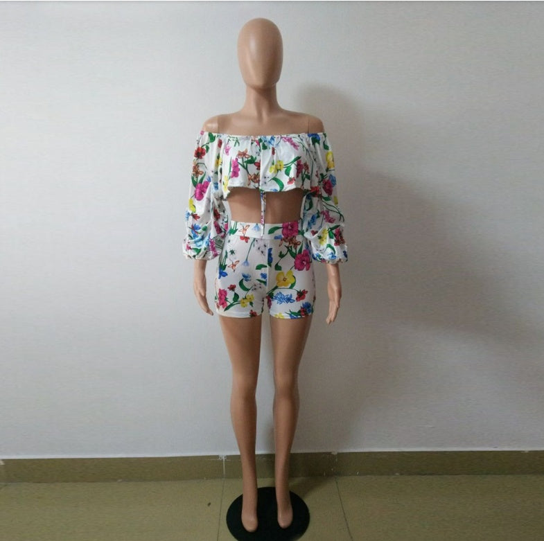 Natural Body's sexy digital printing pile sleeves two-piece