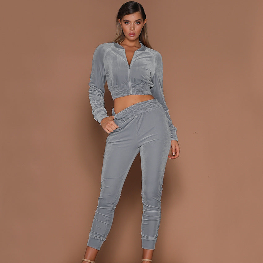 Autumn and winter suede Natural Body Fit Suit women's clothing