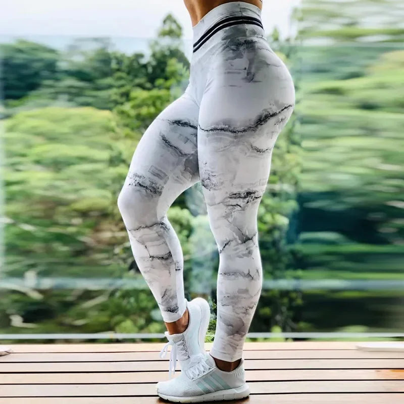 Color Expression Leggings Women Sexy Sport Gym Training Print High Waist Yoga Pants Fitness Joggings Running Workout Legging Womens Clothing
