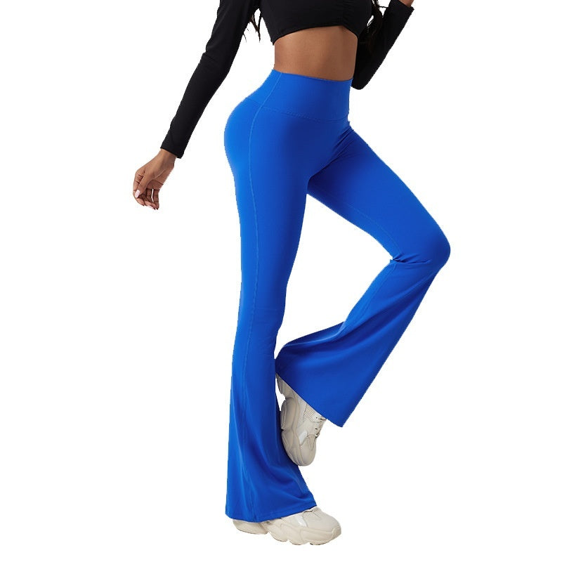 High Waisted Hip Lifting Tight Pants And Wide Leg Quality Fitness Pants
