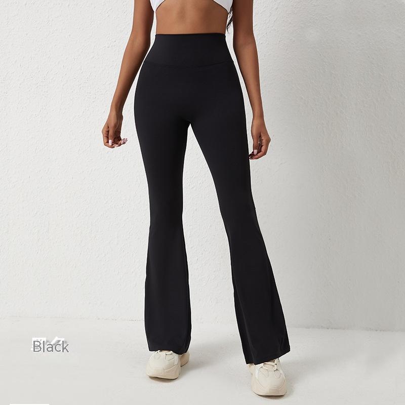 High Waisted Hip Lifting Tight Pants And Wide Leg Quality Fitness Pants