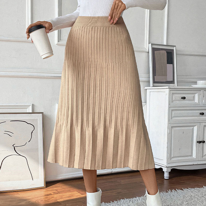 2026 New Pure Color All-matching Slim Fit Women's Skirt