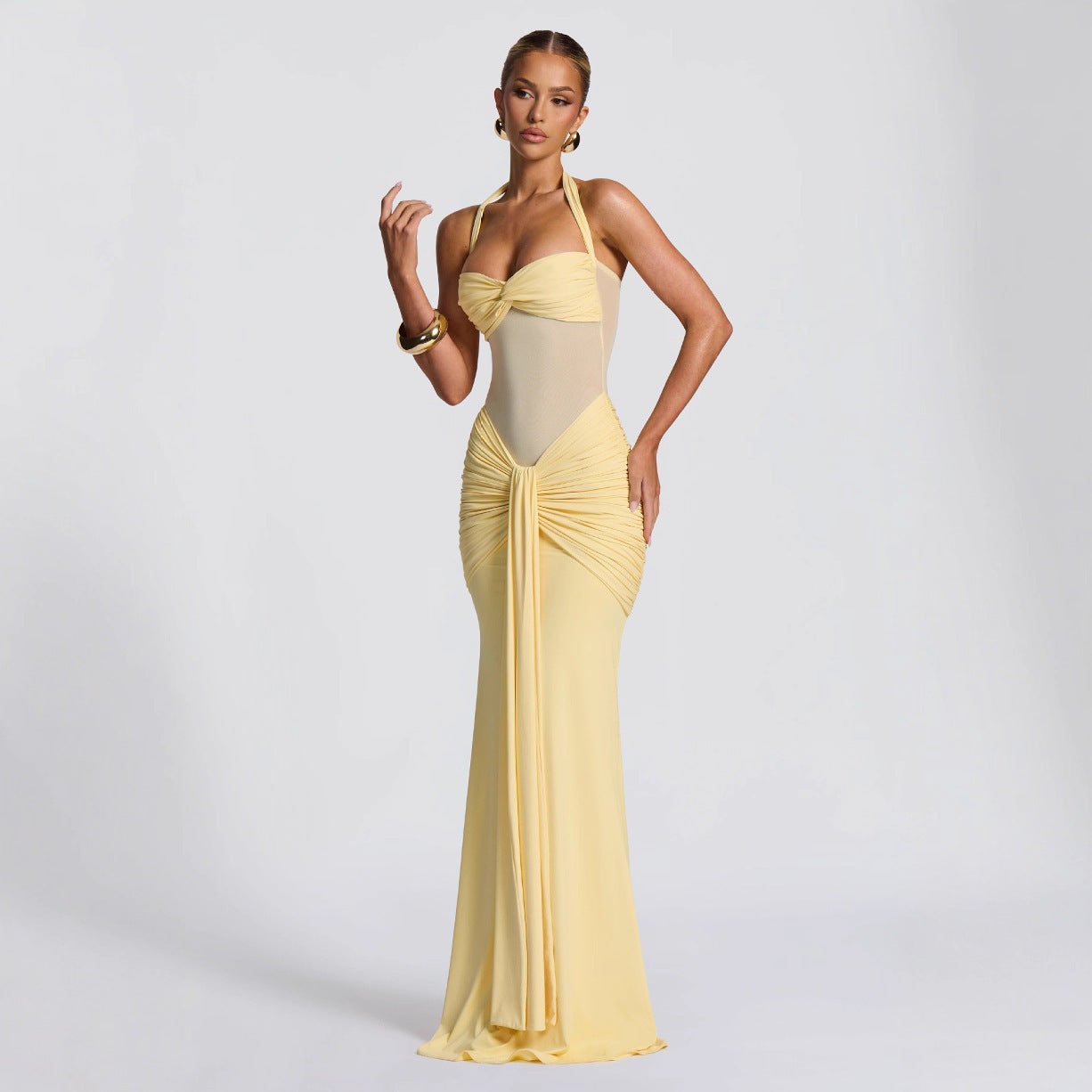 Natural Body Fashion Women’s Ribbon Slim-Fit Sheath Dress – Elegant & Chic
