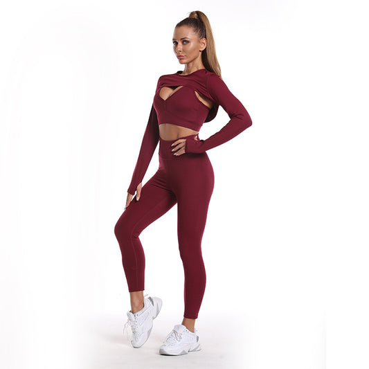 New 2026 Yoga Clothes Women's Tops Nude Butt Lift Pants Fitness Suits
