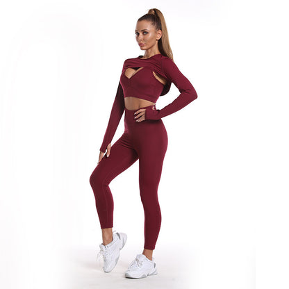New 2026 Yoga Clothes Women's Tops Nude Butt Lift Pants Fitness Suits
