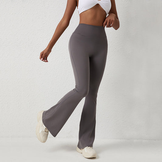 High Waisted Hip Lifting Tight Pants And Wide Leg Quality Fitness Pants