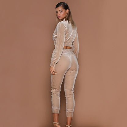 Autumn and winter suede Natural Body Fit Suit women's clothing