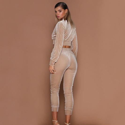 Autumn and winter suede Natural Body Fit Suit women's clothing