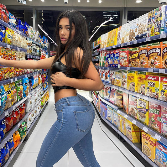Sexy Hip Lifting Ins Style Stretch Jeans