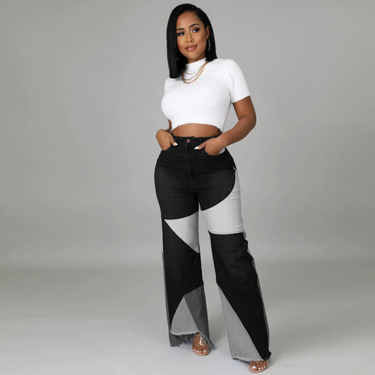 New Patchwork Women's Denim Pants