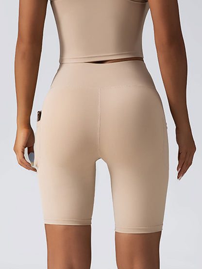 Butt Lift Leggings for Women – Seamless High Waist Yoga Gym Workout Running Volleyball Shorts With Pockets