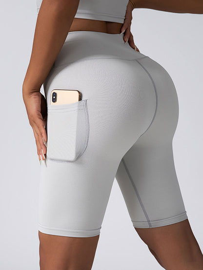 Butt Lift Leggings for Women – Seamless High Waist Yoga Gym Workout Running Volleyball Shorts With Pockets