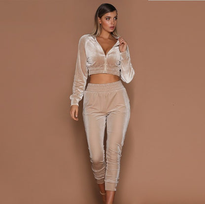 Autumn and winter suede Natural Body Fit Suit women's clothing