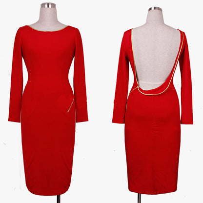 Natural Body Backless evening dress
