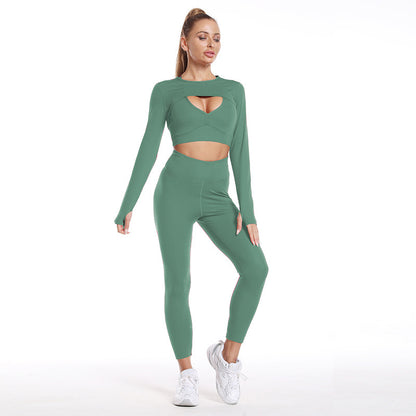 New 2026 Yoga Clothes Women's Tops Nude Butt Lift Pants Fitness Suits
