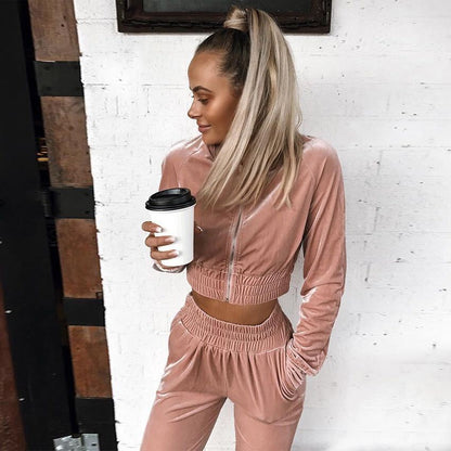 Autumn and winter suede Natural Body Fit Suit women's clothing