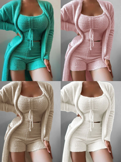 Natural Body Fashion Plush 3-piece Suit Home Comfort
