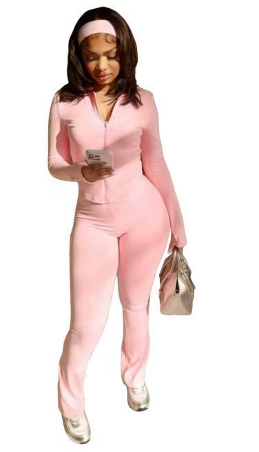 2026 Top Casual Trousers Fashion Hair Band Three-piece Set