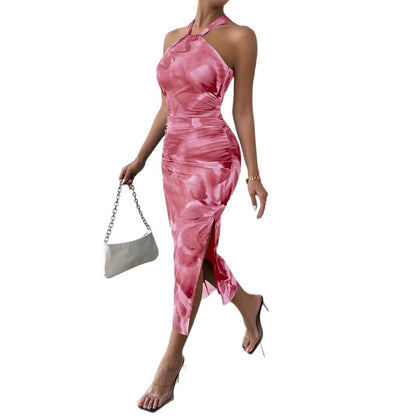 Off-the-shoulder Dress Fold Split