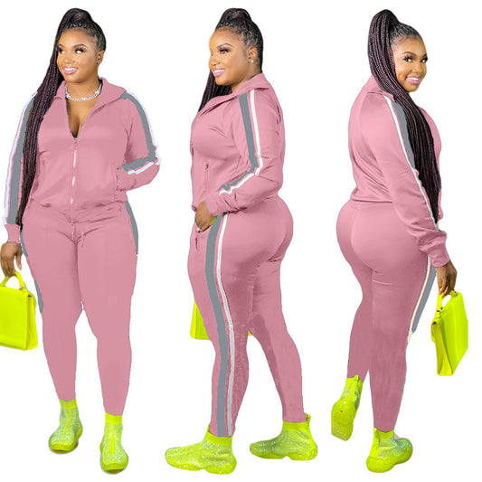 Natural Body Plus Casual stitching two-piece women's clothing