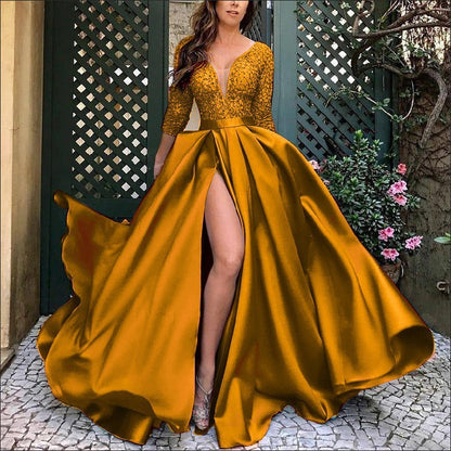 Sexy Long Dress With Hot Stamping