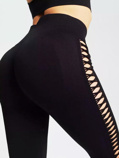 6Pcs Tie-dye Cut-out Leggings Women's Yoga Pants
