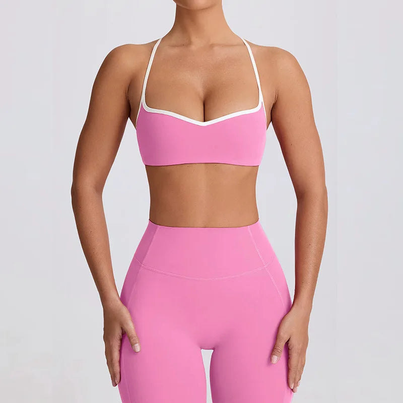 2026 New Women's Yoga Set-High Waist Butt-Lifting Slim Workout Outfit,Backless Sports Bra&Compression Leggings for Yoga, Gym